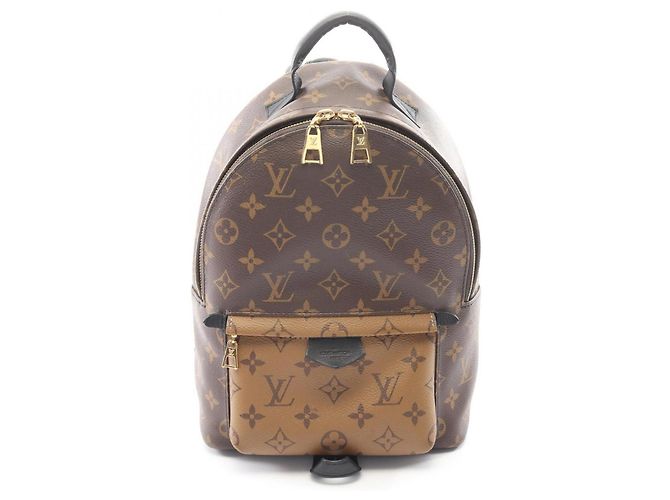 Mochila Louis Vuitton Palm Springs PM Marrom Bege