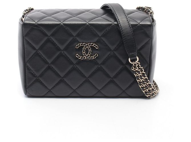 Borsa a Spalla Chanel Matelassé Box Chain Nero
