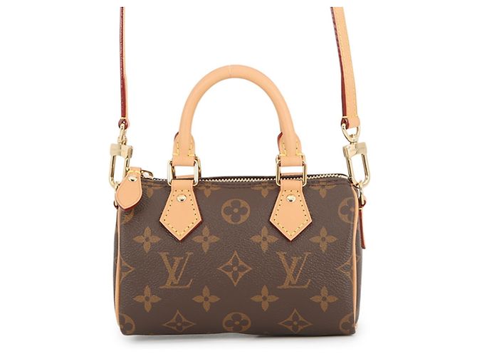 Sac à main Louis Vuitton Monogram Nano Speedy Marron