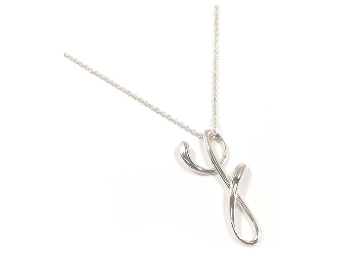 Tiffany & Co. Alphabet Buchstabe Y Halskette Silber