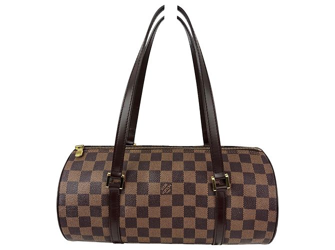 Bolsa de Ombro Louis Vuitton Papillon 30 Damier Ebene Marrom