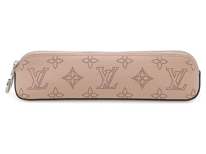 Estojo para caneta e pochette em couro Monogram Mahina Louis Vuitton Rosa