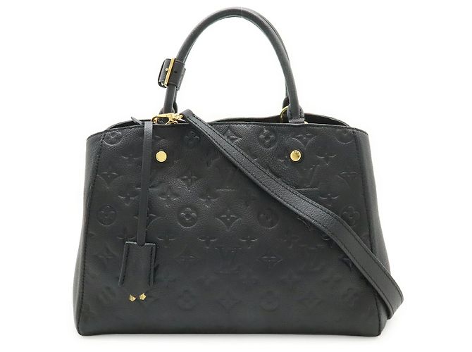 Louis Vuitton Monogram Empreinte Montaigne MM Handtasche Schwarz
