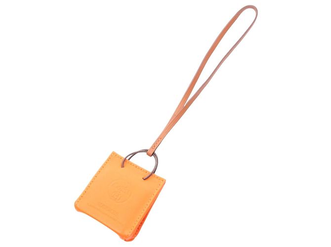 Hermès Hermes Leder Anhänger Orange Sac