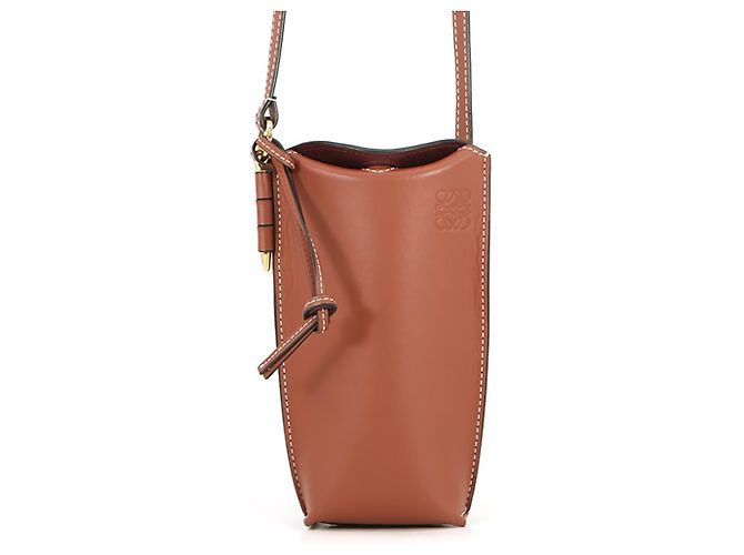 Bolsa de ombro Loewe Gate Pochette Marrom
