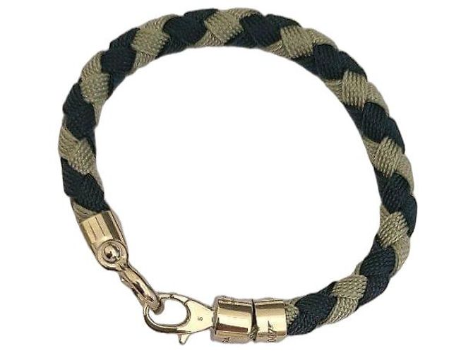 Pulseira Omega 007 em tecido trançado Azul Cinza