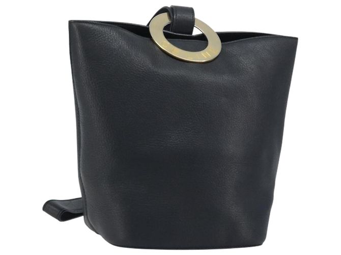 Céline Celine Circle Logo Pelle Nero