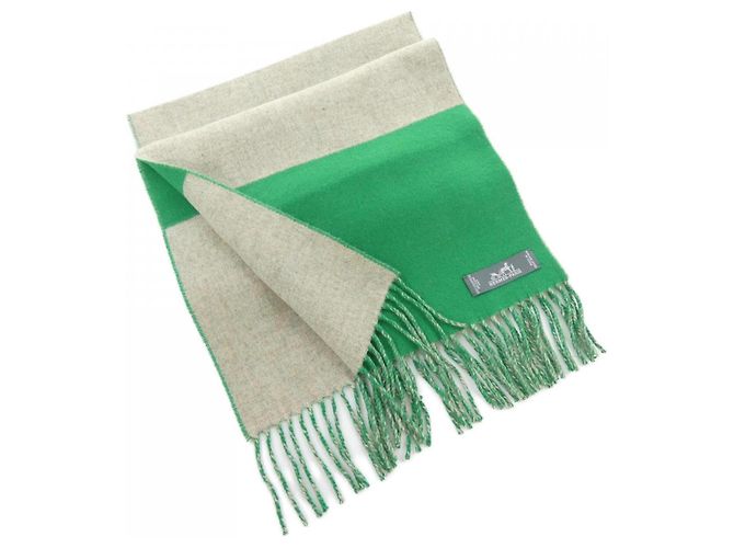 Hermès Stola in cashmere Hermes beige e verde