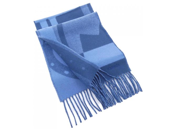 Hermès Hermes Blue Cashmere Stole