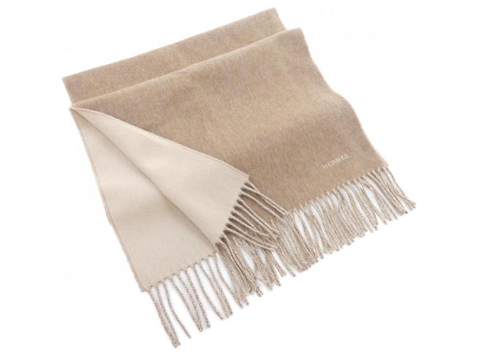Hermès Hermes RECTO VERSO Brown Cashmere Stole