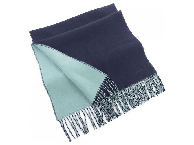 Hermès Hermes RECTO VERSO H393800T Stole Verde Blu navy