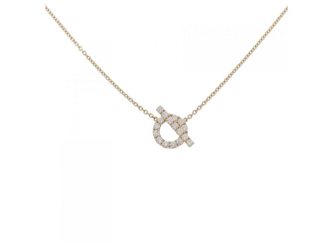 Hermès Finesse Pink Gold Necklace Golden 