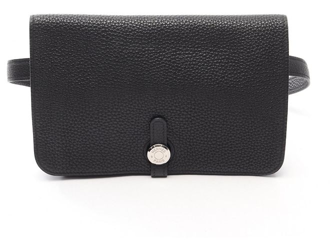 Hermès Hermes Dogon Taillentasche Schwarz