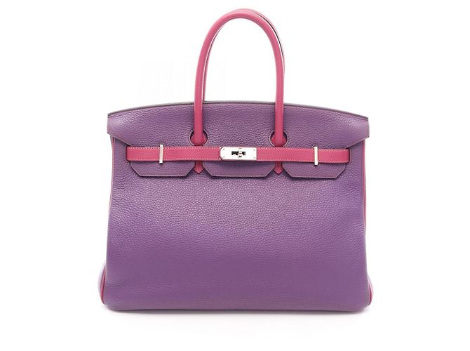 Hermès Bolsa Hermes Birkin 35 Personal Order Rosa Roxo
