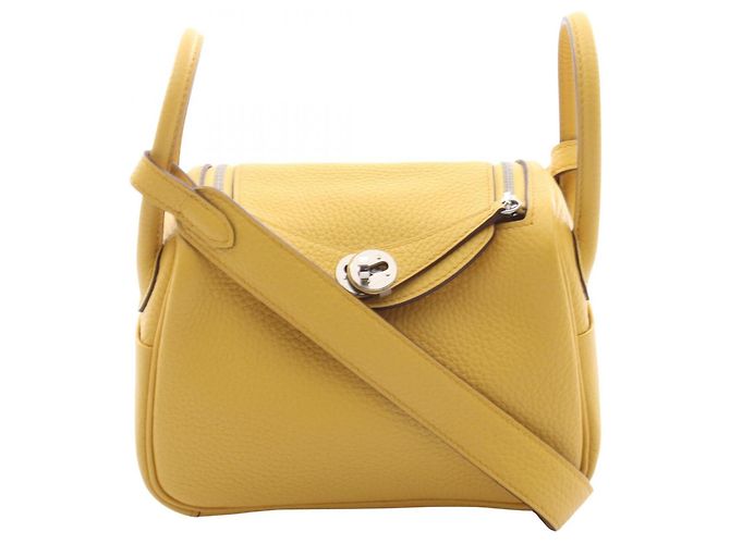 Hermès Bolsa de ombro Hermes Lindy Mini Amarelo