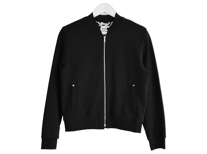 Hermès Giacca Bomber Nera Point De Milan Nero