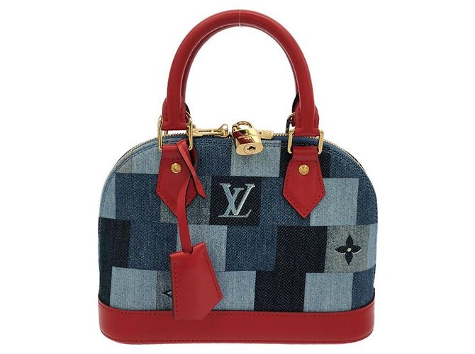 Louis Vuitton Denim Monogram Alma BB Handtasche Rot