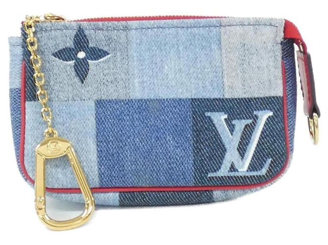 Louis Vuitton Denim Monogram Micro Pochette Accessoires Blue