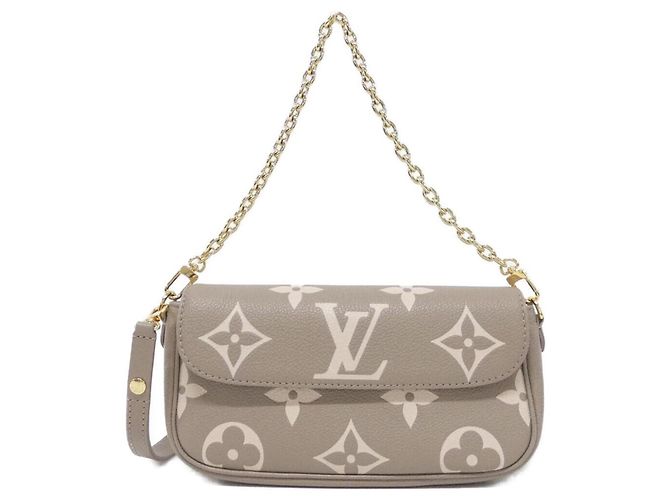 Louis Vuitton Bicolor Monogram Empreinte Wallet on Chain Ivy Grau Roh