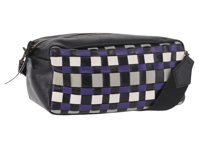 Borsa a Spalla Miu Miu in Pelle Viola e Oro Auth bs35677A D'oro Porpora