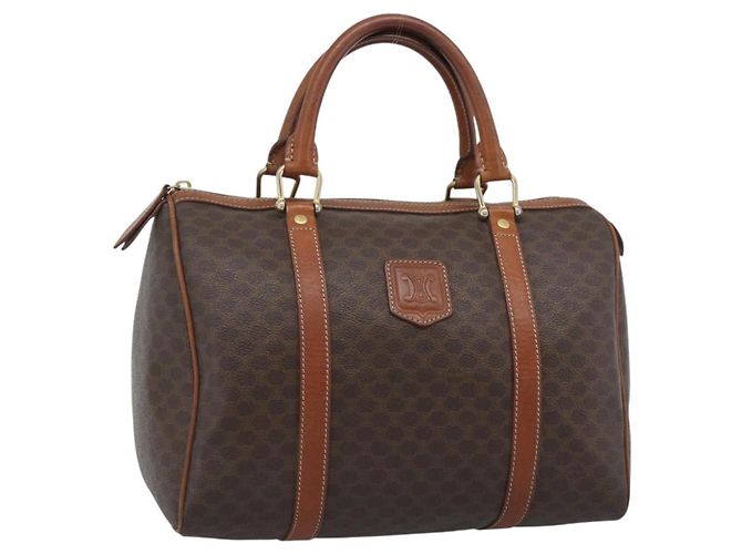 Céline CELINE Macadam Canvas Handtasche PVC Braun Authentisch 188100A