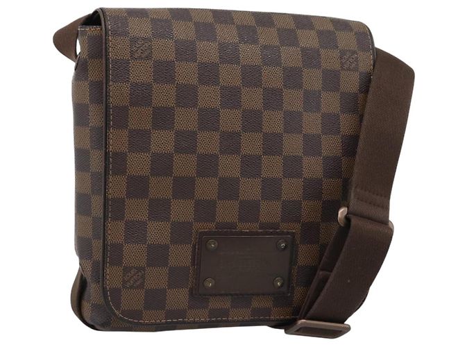 LOUIS VUITTON Borsa a tracolla Damier Ebene Brooklyn PM N51210 LV Auth 188513