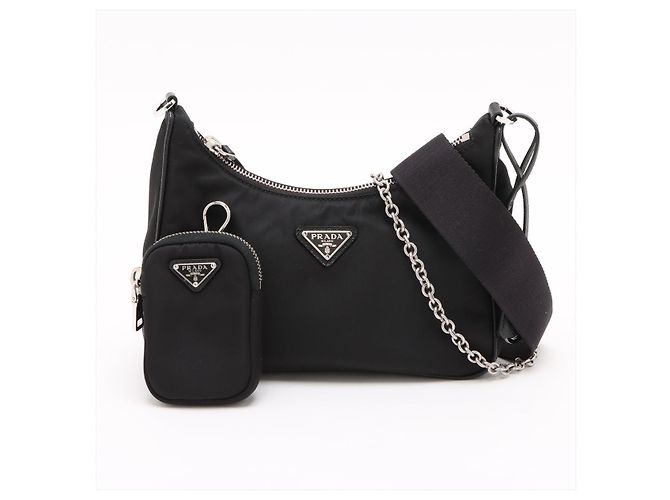 Prada Borsa a tracolla Re-Edition 2005 in nylon Econyl Black Nero