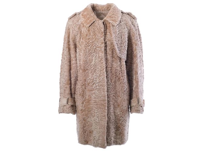 Autre Marque Cappotto in shearling beige vintage Collection Privée Astrakhan