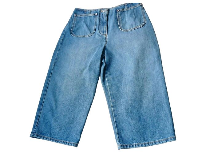 Chanel Vaqueros Capri Bermuda Azules T38
