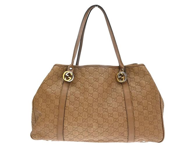 Bolsa Tote Twins Guccissima em couro Large Marrom