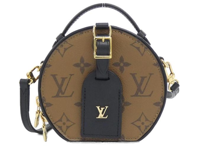 Borsa a Spalla Louis Vuitton Monogram Reverse Mini Boite Chapeau Marrone