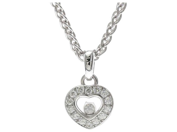 Colar com pingente Chopard Happy Diamonds Prata