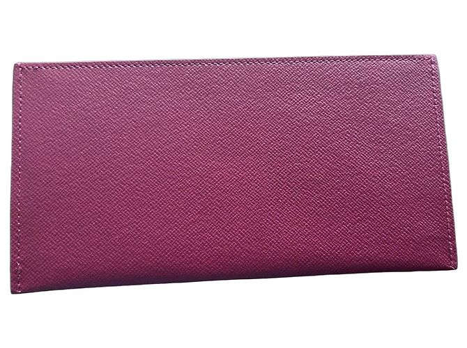 Louis Vuitton Epi Leather Card Holder Dark red