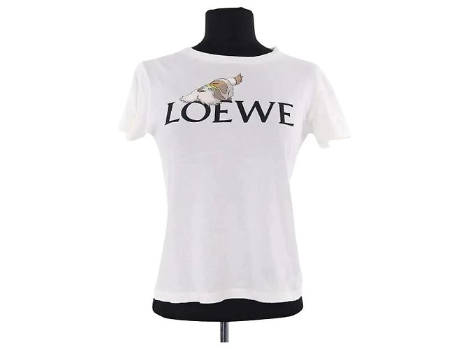 Loewe Camiseta de algodão branca Branco