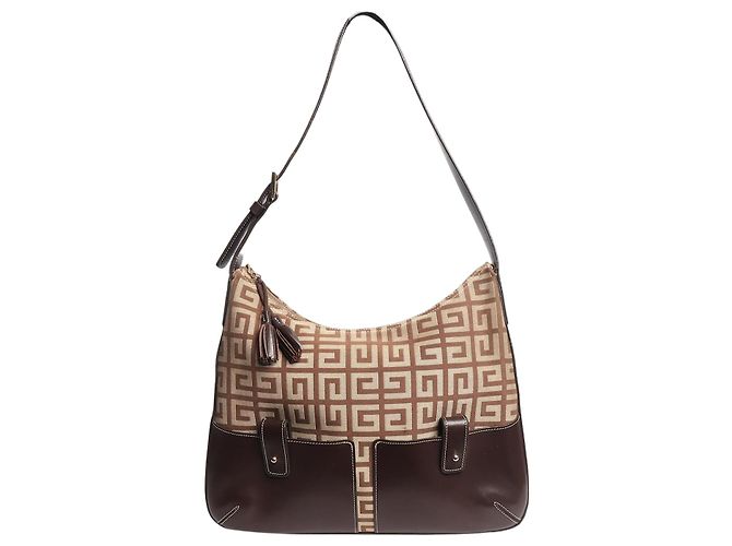 Givenchy Bolso Hobo de lona marrón Castaño