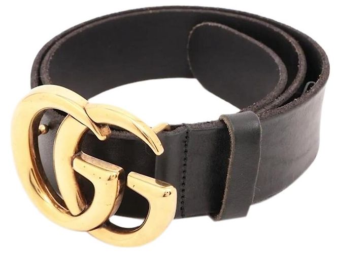Gucci Black GG Marmont leather belt