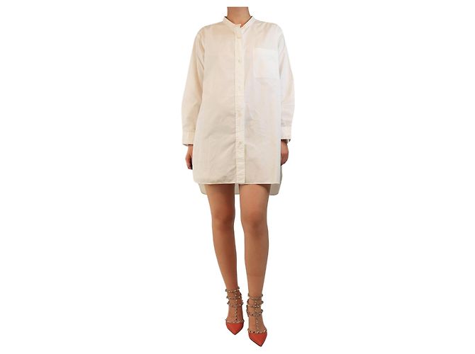 Autre Marque Camisa larga de algodón blanco - talla UK 12