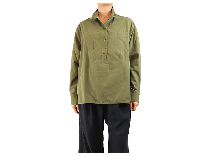 Autre Marque Grünes Army-Hemd - Größe L
