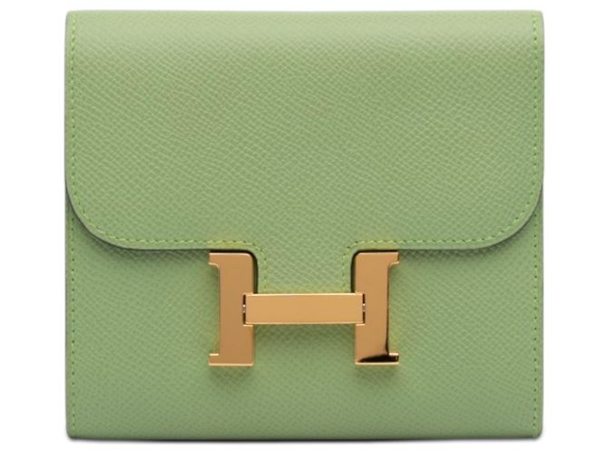Hermès Green Epsom Constance Slim Wallet Light green