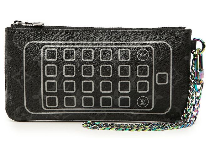 Louis Vuitton Black Monogram Eclipse Flash Fragment iPhone Case