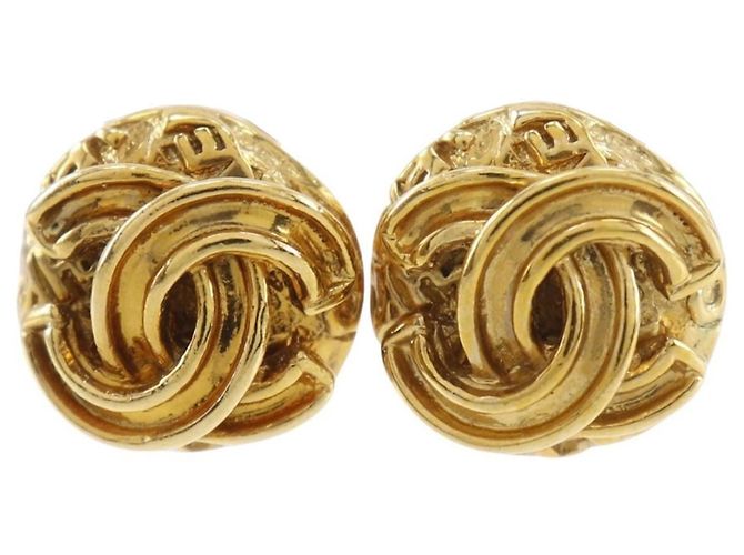 Chanel CC Clip-On Earrings Golden