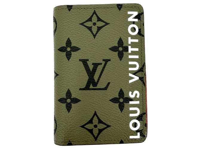 Organizer Tarjetero Monogram para hombre Louis Vuitton Naranja Caqui Monograma