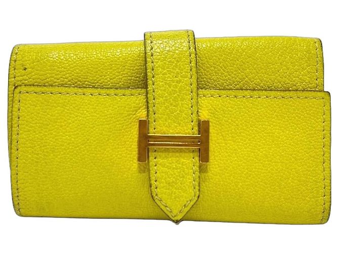 Hermès Estuche para 4 llaves HERMES Bearn Amarillo