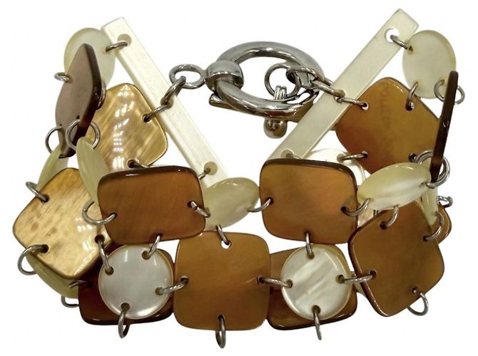 Pulseira Charm Bottega Veneta Marrom Bege