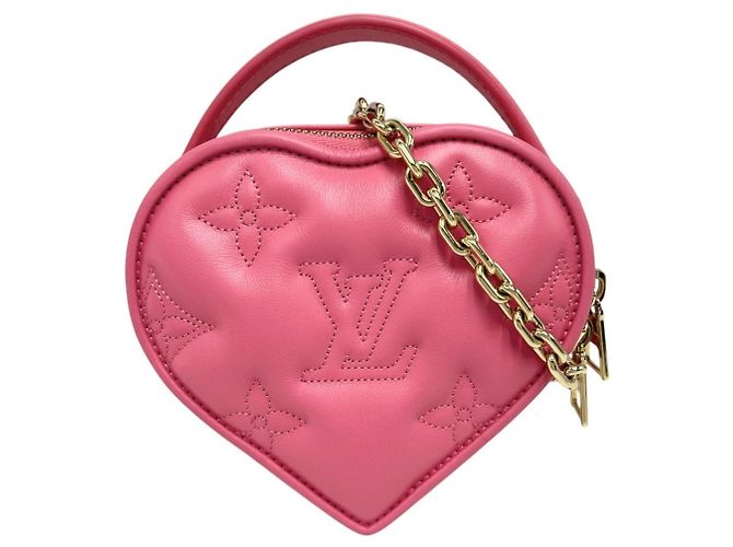 Bolsa de ombro e pochette Monogram Pop My Heart feminina Louis Vuitton Rosa