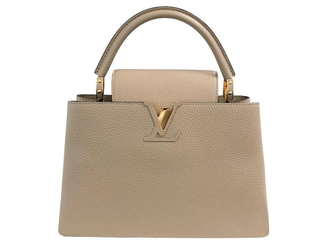 Sac à main Louis Vuitton Capucines PM Beige