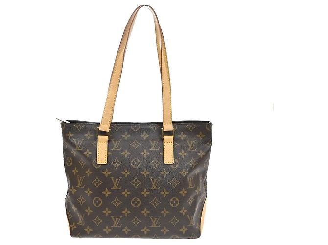 Louis Vuitton Cabas Mezzo Monogram Canvas Castaño