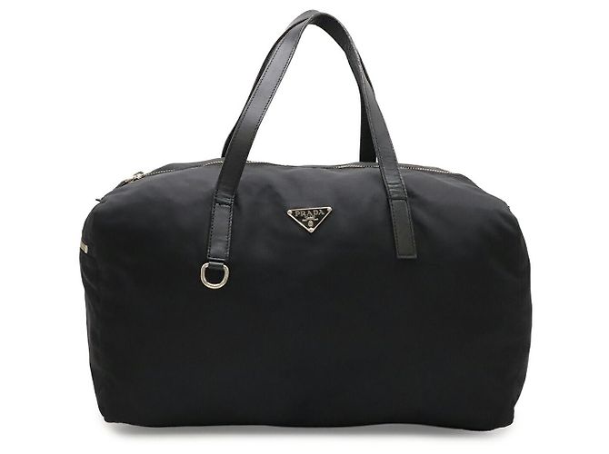 Tote Mini borsa Boston con logo Triangle Prada Nero 