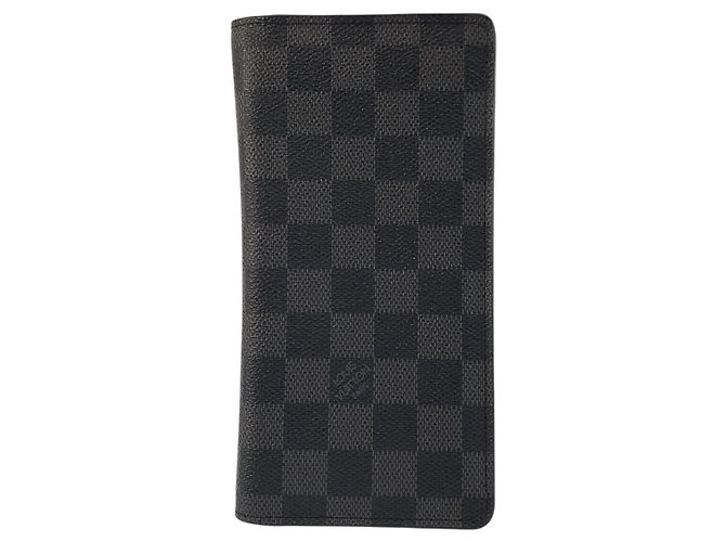 Portafoglio lungo Louis Vuitton Damier Graphite Nero