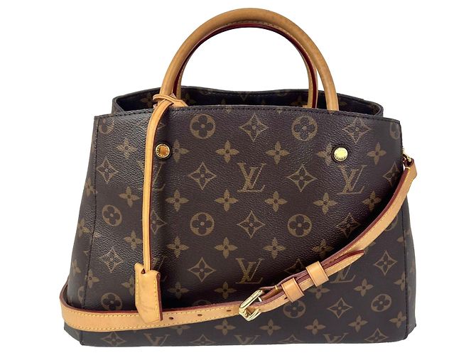 Sac à épaule Louis Vuitton Montaigne MM Monogram Marron
